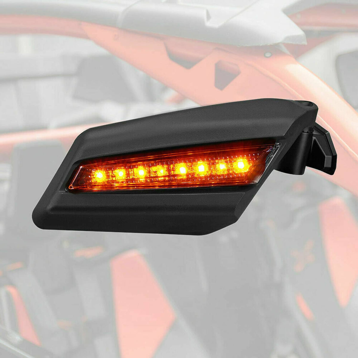 Solidspare UTV Racing Rearview Mirrors LED Light Fit For Can Am Maverick X3 MAX Turbo 17-24