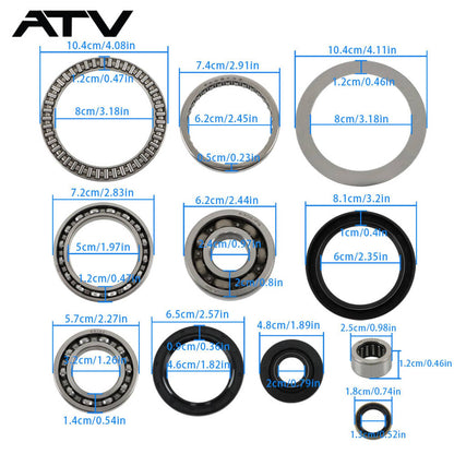 Solidspare Front Differential Bearing Seals Kit for Kawasaki Brute Force 750 KVF750 2005-21