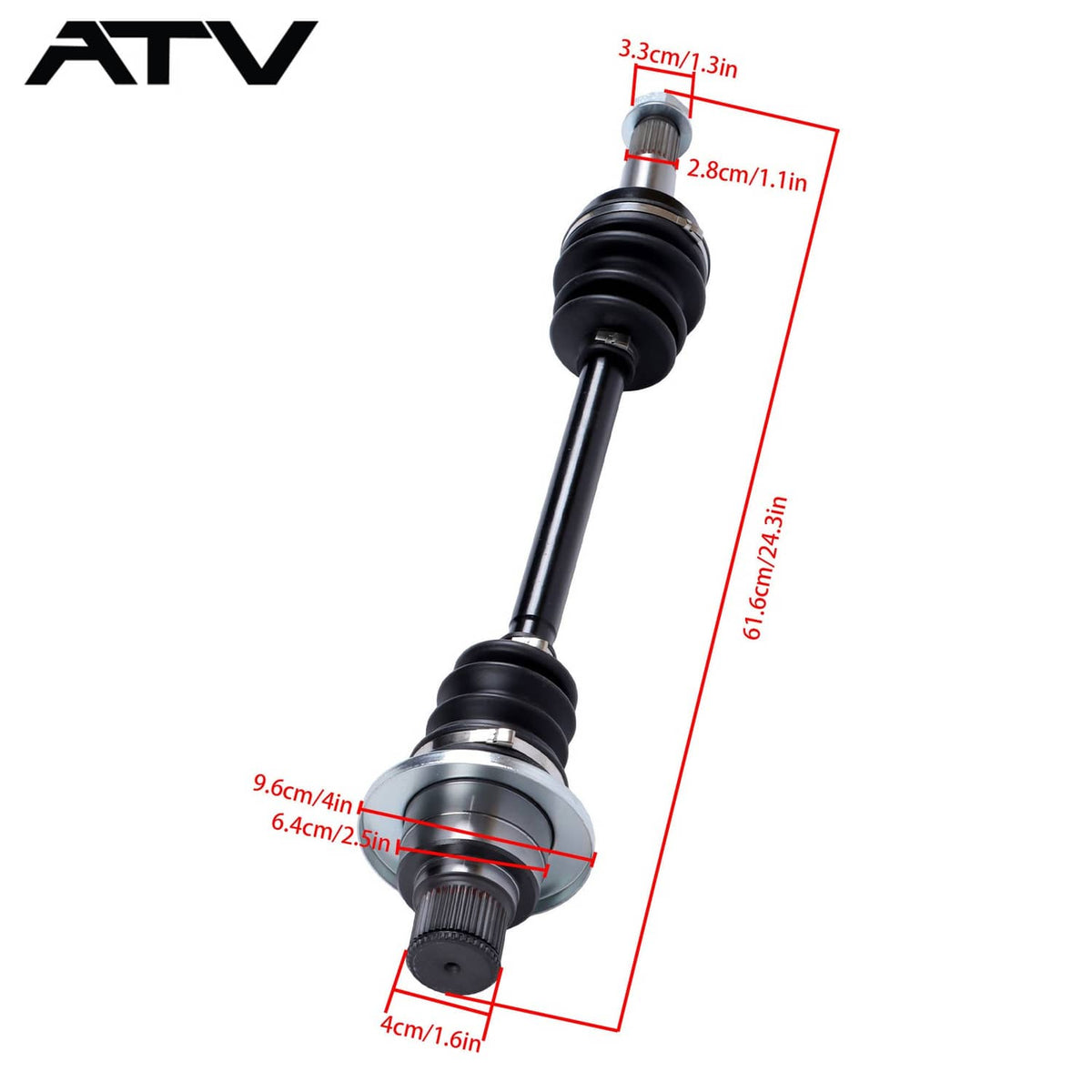 Solidspare Rear Left CV Axles Drive Shaft For Yamaha RHINO 450 YXR450F YXR450FA 2006-2009