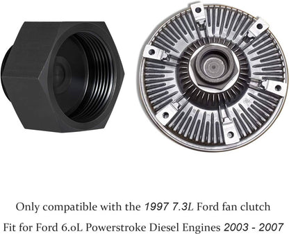 Solid Spare 6.0L-7.3L Fan Clutch Adapter for 2003-2007 Ford 6.0L Powerstroke Diesel Engines