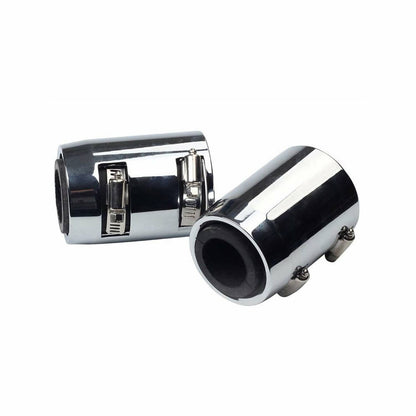 Solidspare 36" Radiator Hose Upper / Lower & Flexible Stainless Steel w/ Chrome Caps Kit