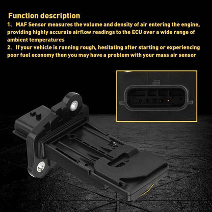Solidspare New Air Flow Sensor Meter Black For 2013-2015 Nissan Altima 2.5/Sentra 1.8 Mass