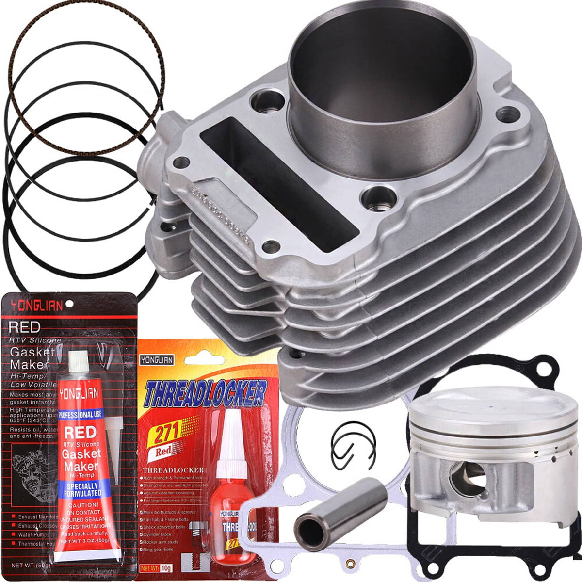 Solidspare For Yamaha Bear Tracker 250 Cylinder Piston Gasket Top End Kit Set 1999-2004 ATV