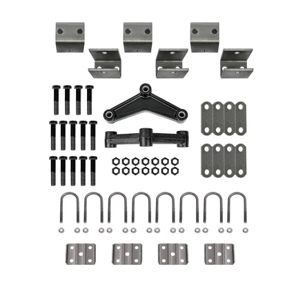 Solidspare Tandem Trailer Axle Suspension Kit U-bolt Hanger Kit 4 Leaf Springs Equalizer