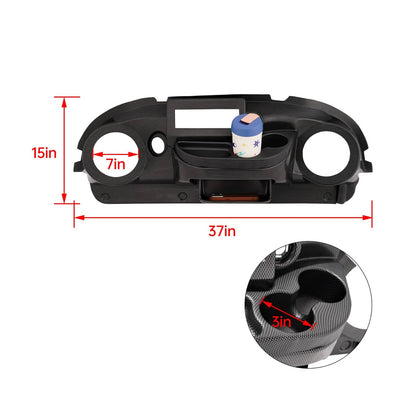 Solidspare For Club Car Precedent Carbon Fiber Style Golf Cart Radio Dash Dashboard Cover