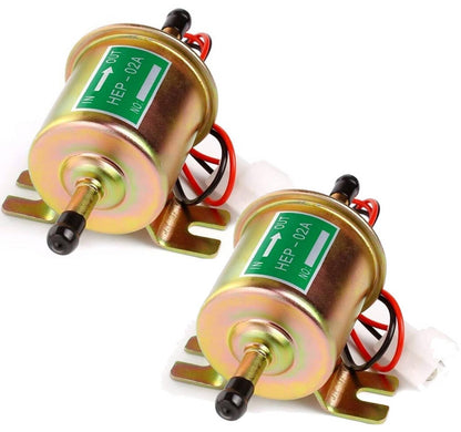Solidspare 2Pcs 12V Electric Fuel Pump HEP-02A Universal Inline Low Pressure Gas Diesel
