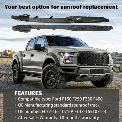 Solidspare New Sunroof Track Guide Rails Repair Kit For 2015-2020 Ford F150 FL3Z-1651071-A