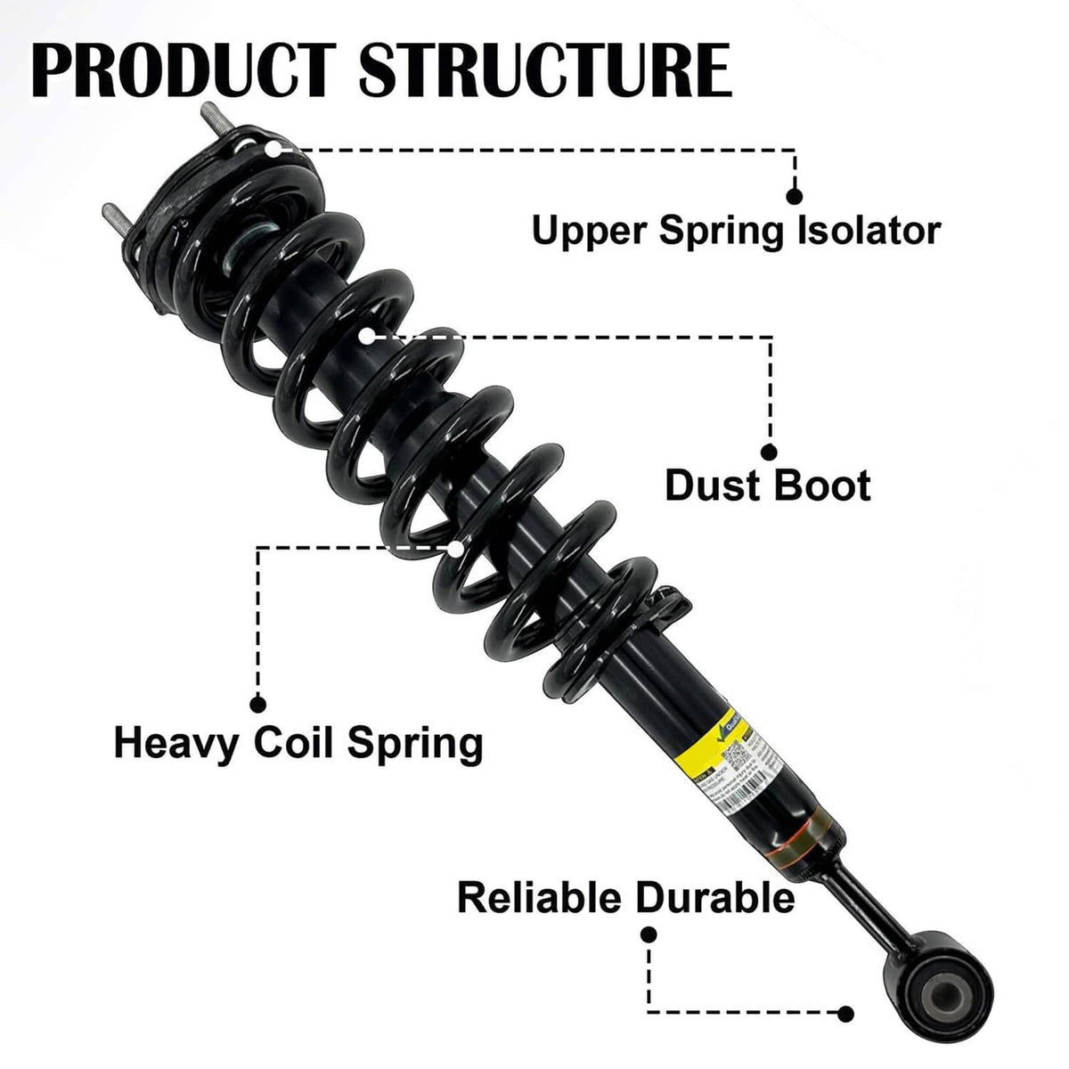 Solidspare 4Pcs Front Rear Shock Absorber Strut Assys For 03-09 Lexus & Toyota Land Cruiser