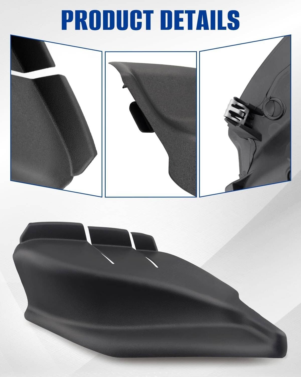 Solid Spare For Jeep Compass 2018-2025 Left & Right Cowl Side Panel Trims Black