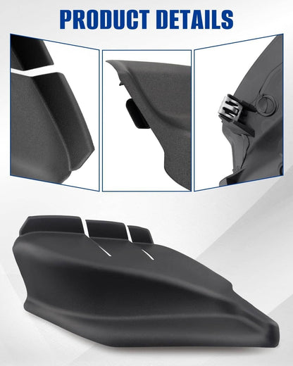Solid Spare For Jeep Compass 2018-2025 Left & Right Cowl Side Panel Trims Black