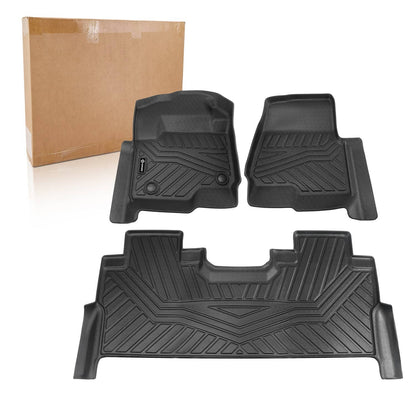 Solidspare TPE Floor Mats For 2017-2026 Ford F250 F350 F450 F550 Super Duty Crew Cab Only