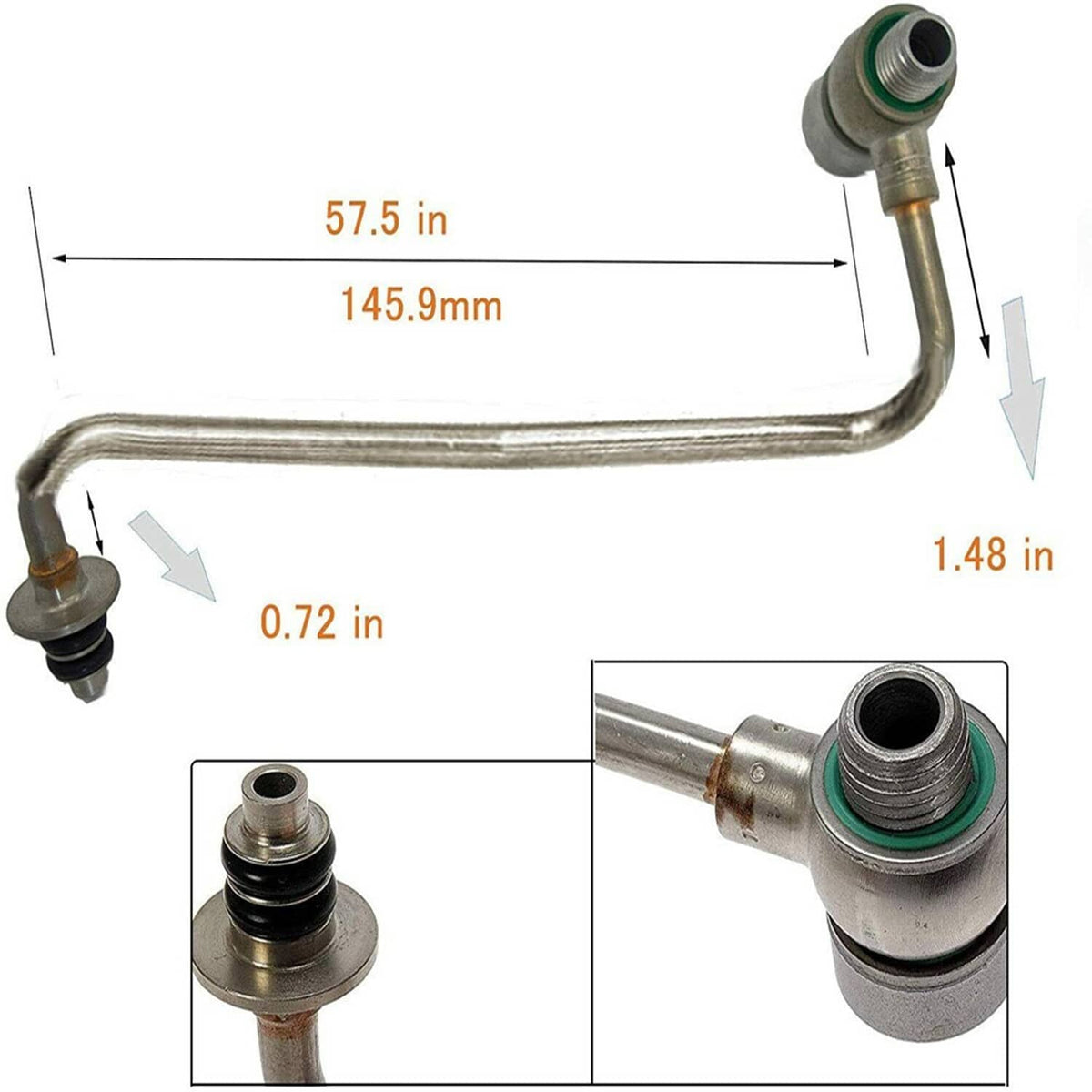 Solidspare Turbo Oil Feed Pipe Tube 625829 For 2011-2018 Chevy Cruze 1.4 55592600 25198546