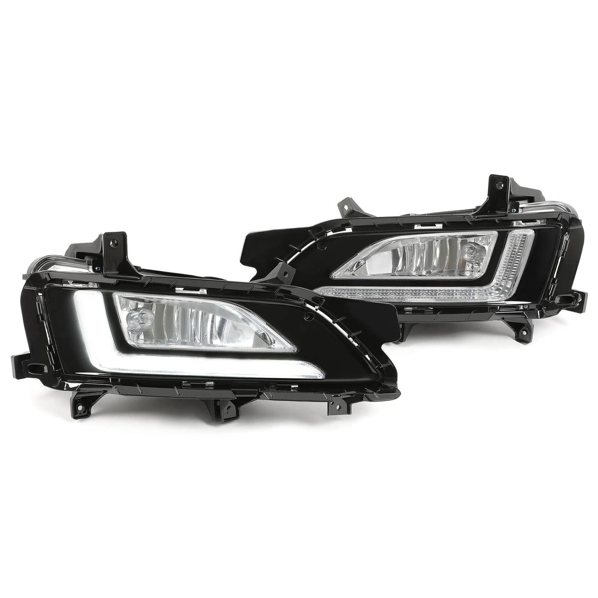Solid Spare Pair LED&DRL Fog Lights Bumper Lamps LH&RH w/Bulbs For Hyundai Tucson 2019-2021