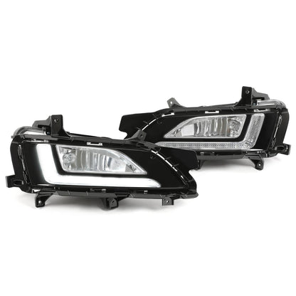 Solid Spare Pair LED&DRL Fog Lights Bumper Lamps LH&RH w/Bulbs For Hyundai Tucson 2019-2021