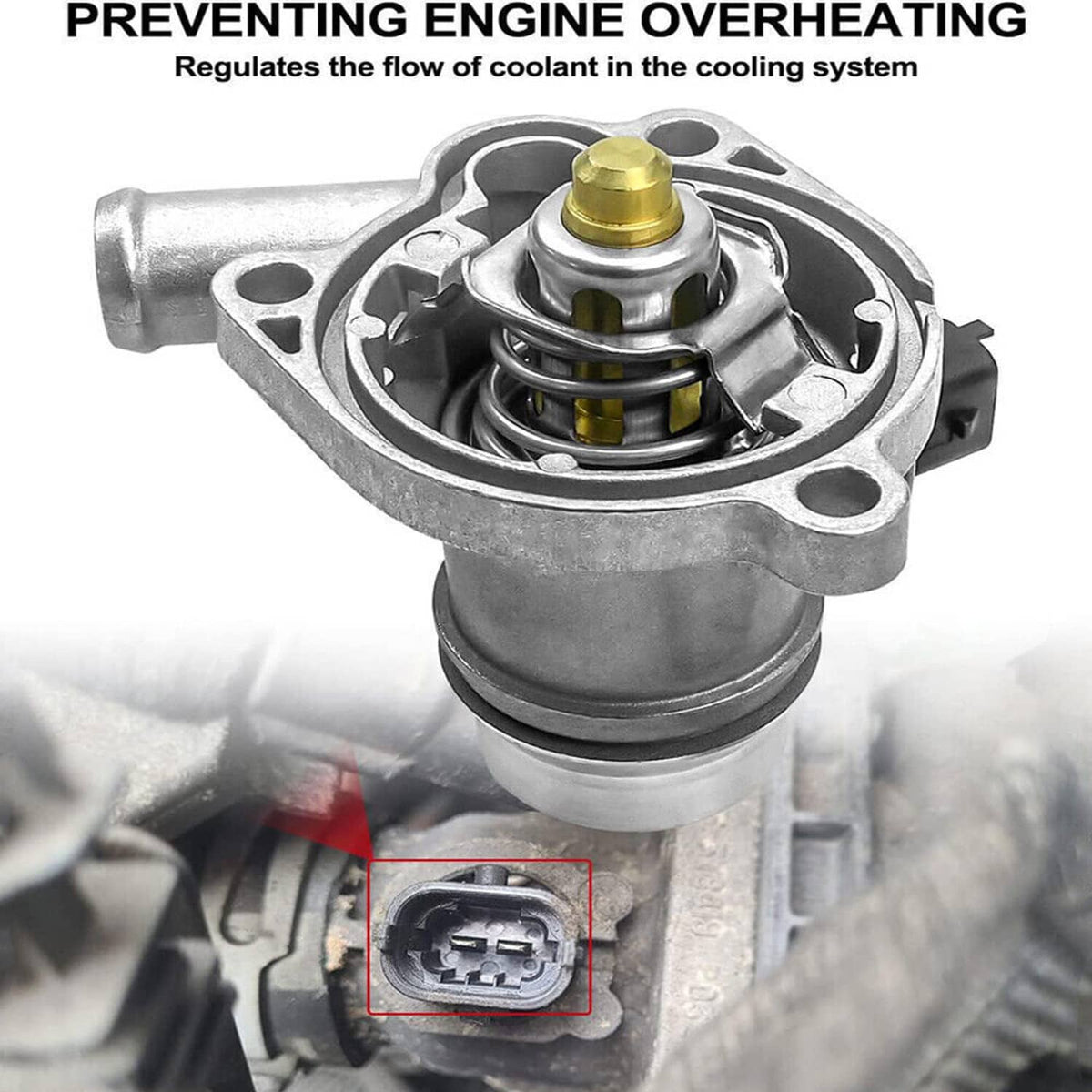 Solidspare Upgrade Thermostat Housing Assembly for Buick Encore Chevy Cruze Sonic Trax 1.4L