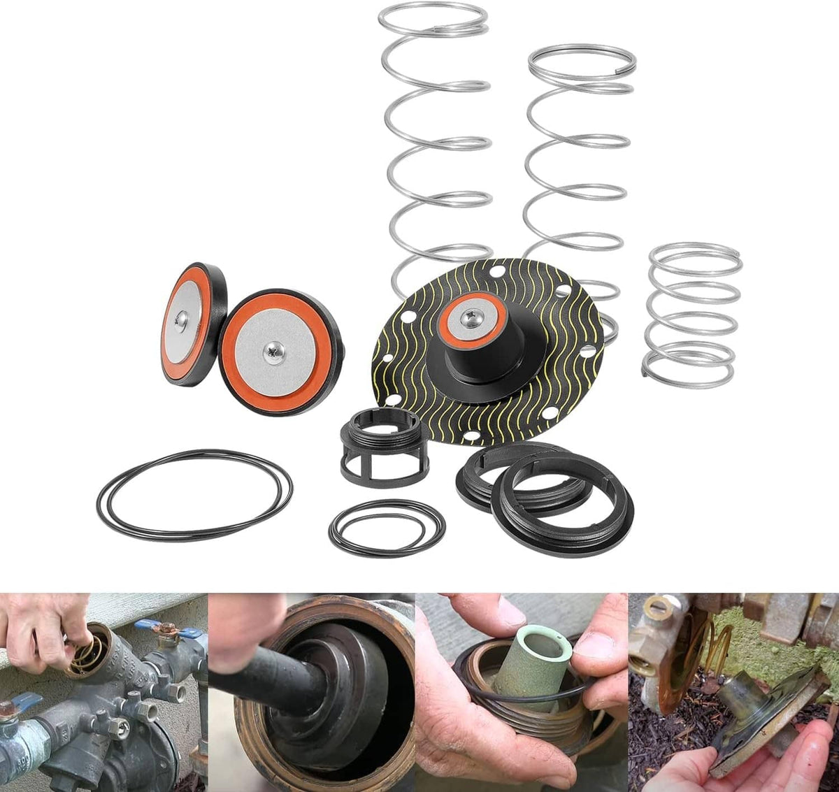 Solidspare 1-1/4"-2" Complete Repair Kit For Zurn Wilkins Backflow Preventer 975XL & 975XL2