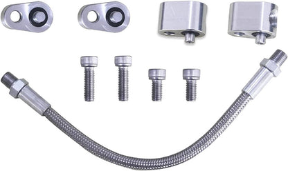 Solidspare For GM LS LS1 Throttle Body Bypass Coolant Steam Port Crossover Hose Braided Kit
