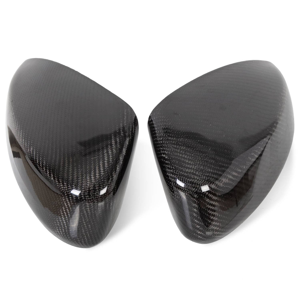 Solid Spare Carbon Fiber Mirror Cover Cap Black Pair For Infiniti G35 Coupe 03-07