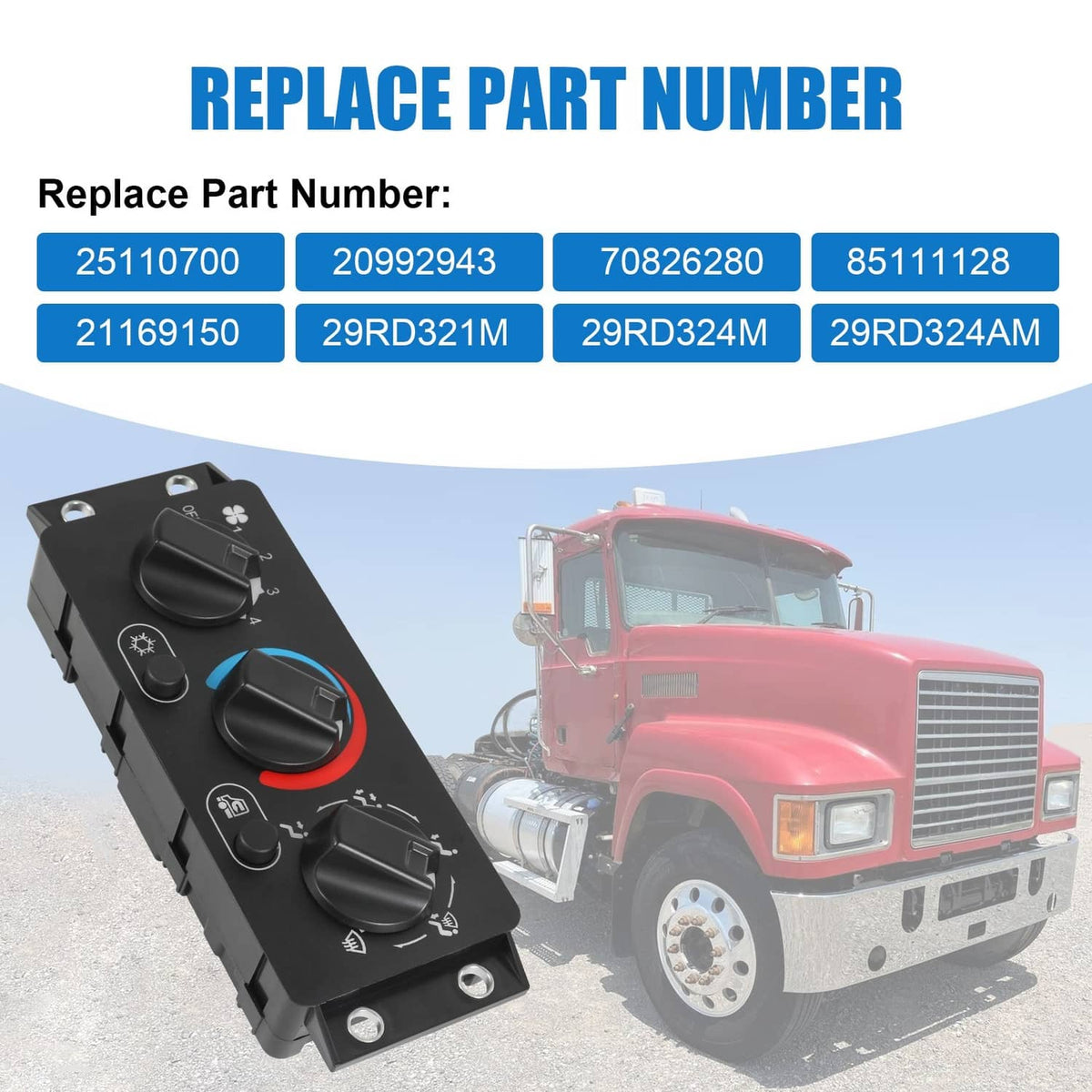 Solidspare A/C Climate Control Module Panel NEW For Mack Truck 2008-2018 25110700 20992943