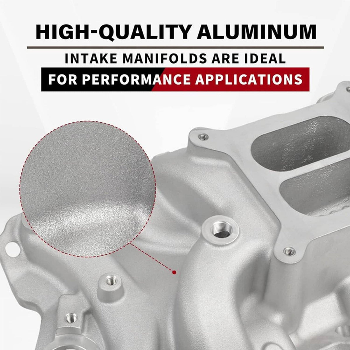 Solidspare Aluminum Dual Plane Intake Manifold 22026 For SBC Chevy 350 Small Block