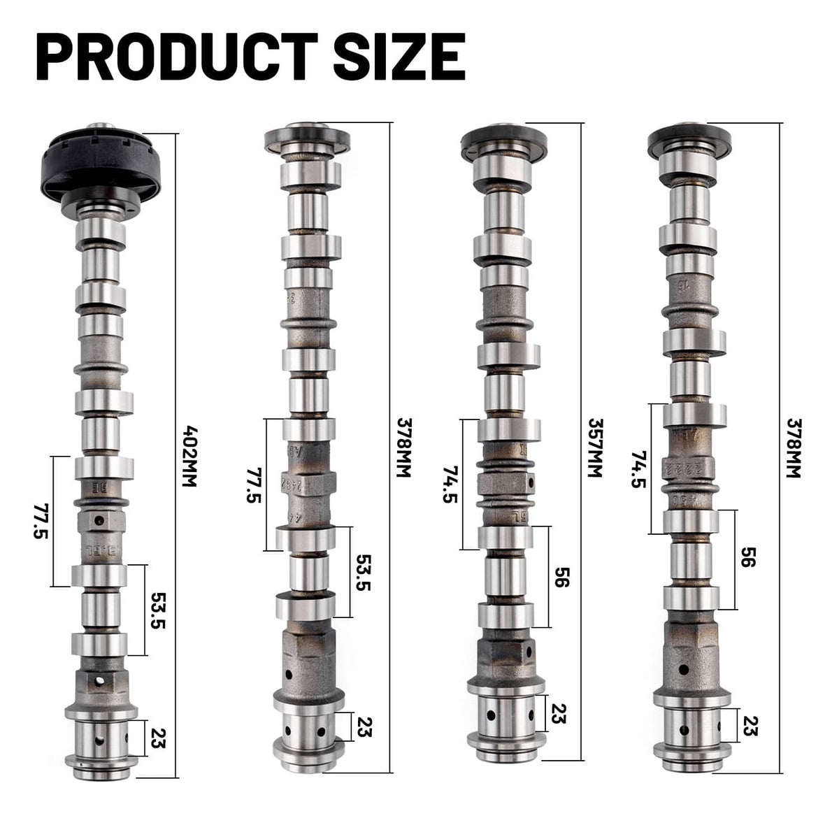 Solidspare 4x Intake Exhaust Camshaft Left & Right For 2011-2018 Chrysler Dodge Jeep 3.6L