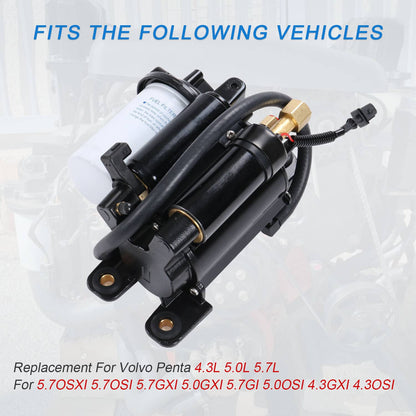Solidspare Electric Fuel Pump Assembly 21608511 21545138 For Volvo Penta 4.3L 5.0L 5.7L GXI
