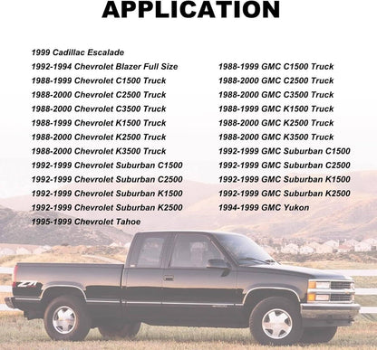 Solidspare Outer Front Window Sweep Weatherstrip Seal Pair Set for Chevy GMC Pickup Truck