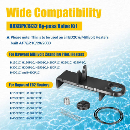 Solidspare HAXBPK1932 by-Pass Valve Kit for Hayward H2001 H1501 H2501, Made After 10/28/20