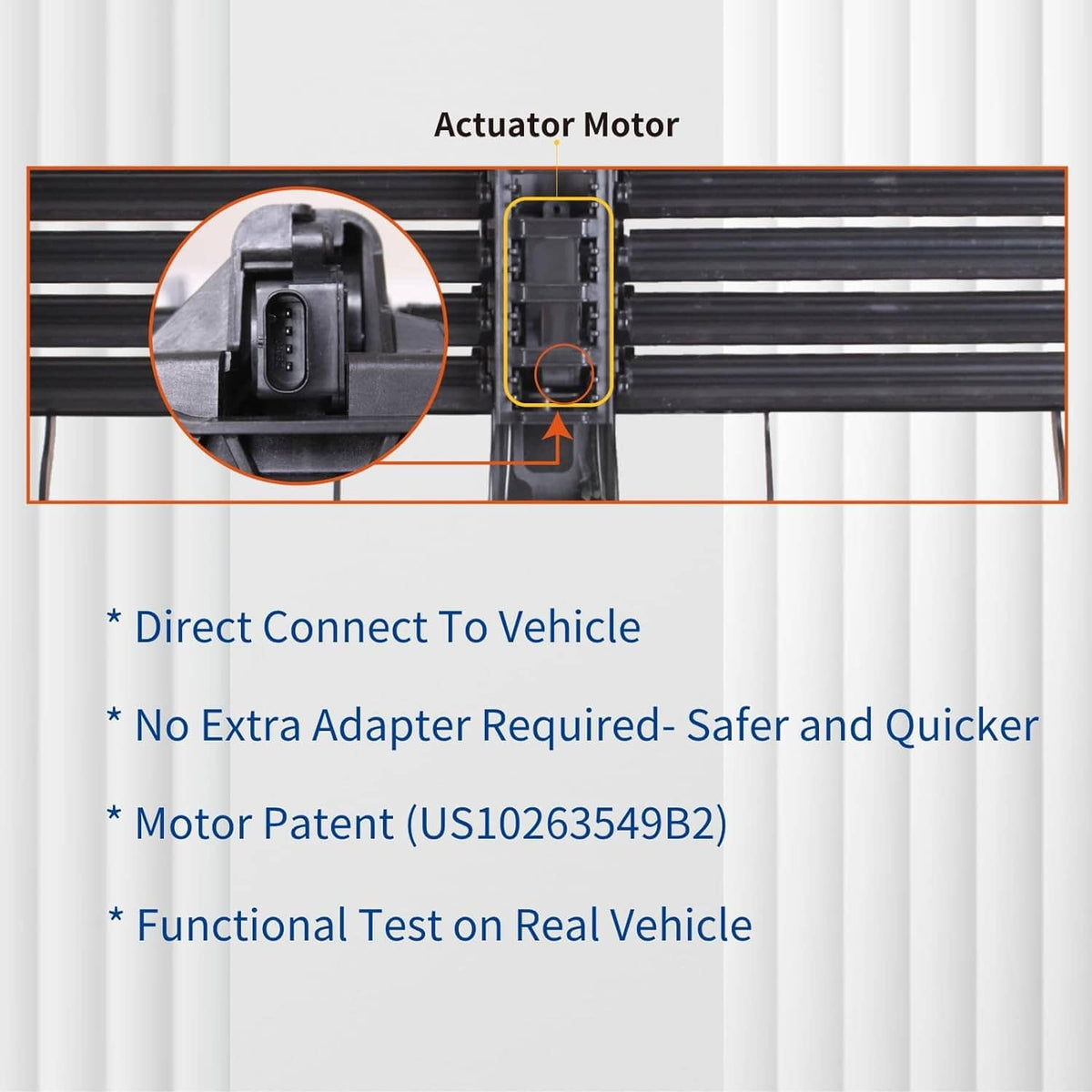 Solidspare Front Upper Active Grille Shutter With Motor For Chevy Equinox GMC 2019-2023