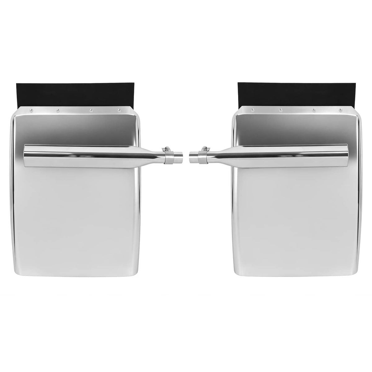 Solid Spare 34"x24" stainless steel quarter fender kit pair universal truck w/ Support Tube