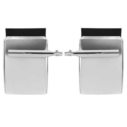 Solid Spare 34"x24" stainless steel quarter fender kit pair universal truck w/ Support Tube