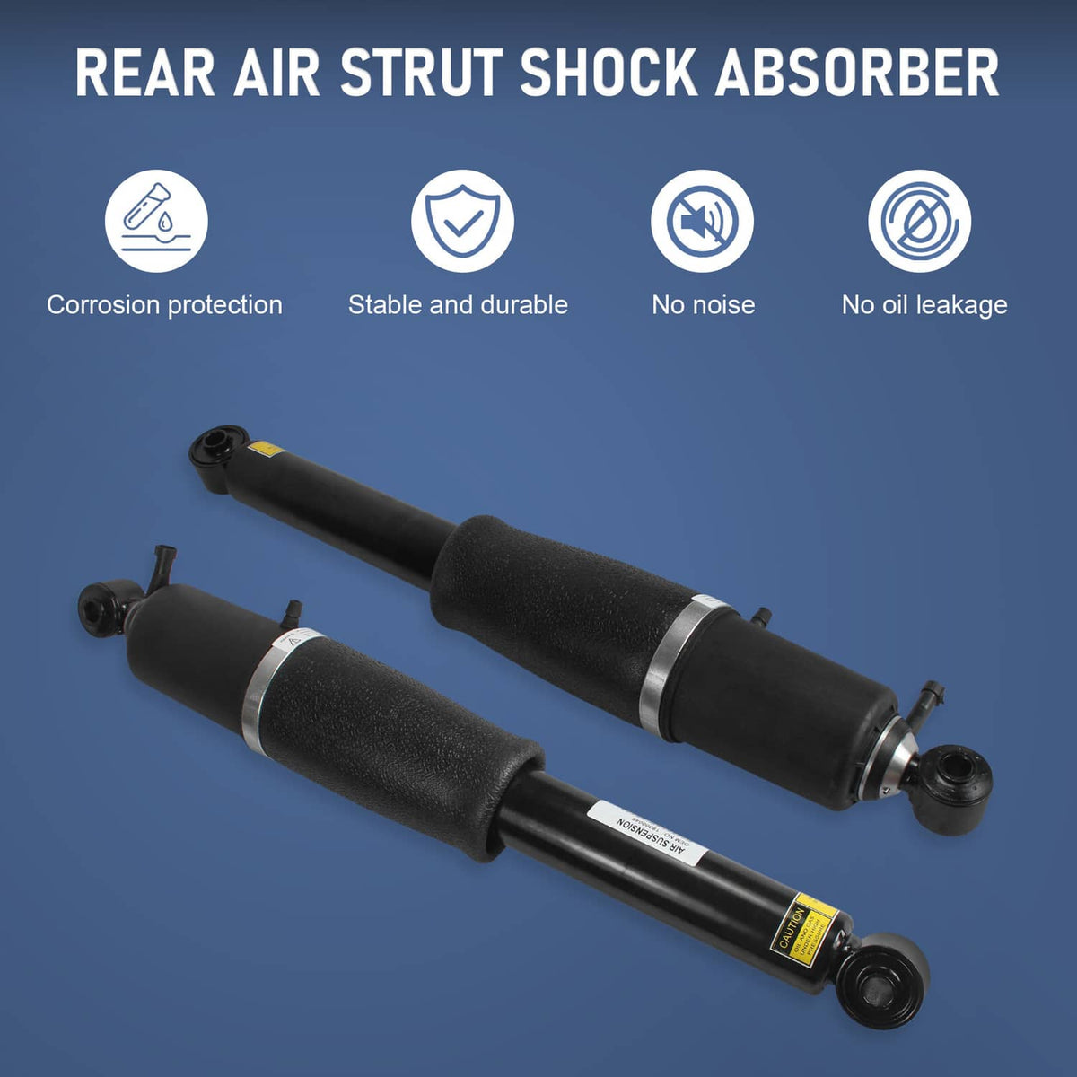 Solidspare Rear Air Suspension Strut Shocks Set For 2000-2013 GMC Chevy Cadillac Escalade