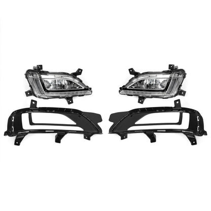 Solid Spare Pair LED&DRL Fog Lights Bumper Lamps LH&RH w/Bulbs For Hyundai Tucson 2019-2021