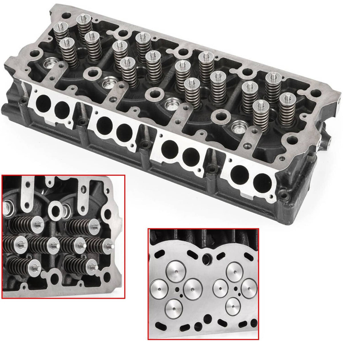 Solidspare Driver/Passenger Side Cylinder Heads Fit for 2008-10 Ford F250/350/450/550 6.4L