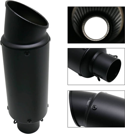 Solidspare Universal Exhaust Muffler Tail Pipe Slip on DB Killer Black Motorcycle Exhaust