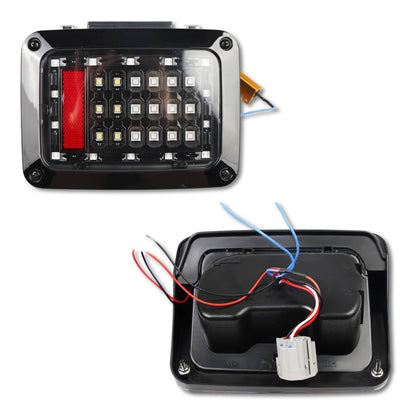 Solidspare 7" LED Headlights Fog Lights Turn Tail Lamp Combo For 07-18 Jeep Wrangler JK