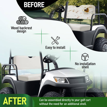 Solidspare White Golf Cart Front Seat Bottom Cushion Assembly For EZGO RXV 2008-Up 2016