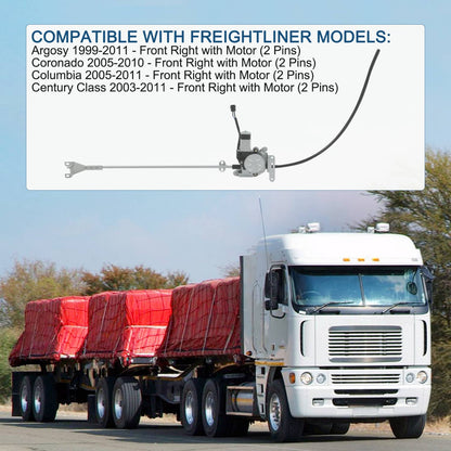 Solidspare Front LH RH Power Window Regulator Set For Freightliner Argosy 99-11 With Motor