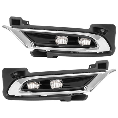 Solid Spare Pair LED Chrome Fog Lights Driver Passenger Side For Chrysler 300 2015-2024 2021
