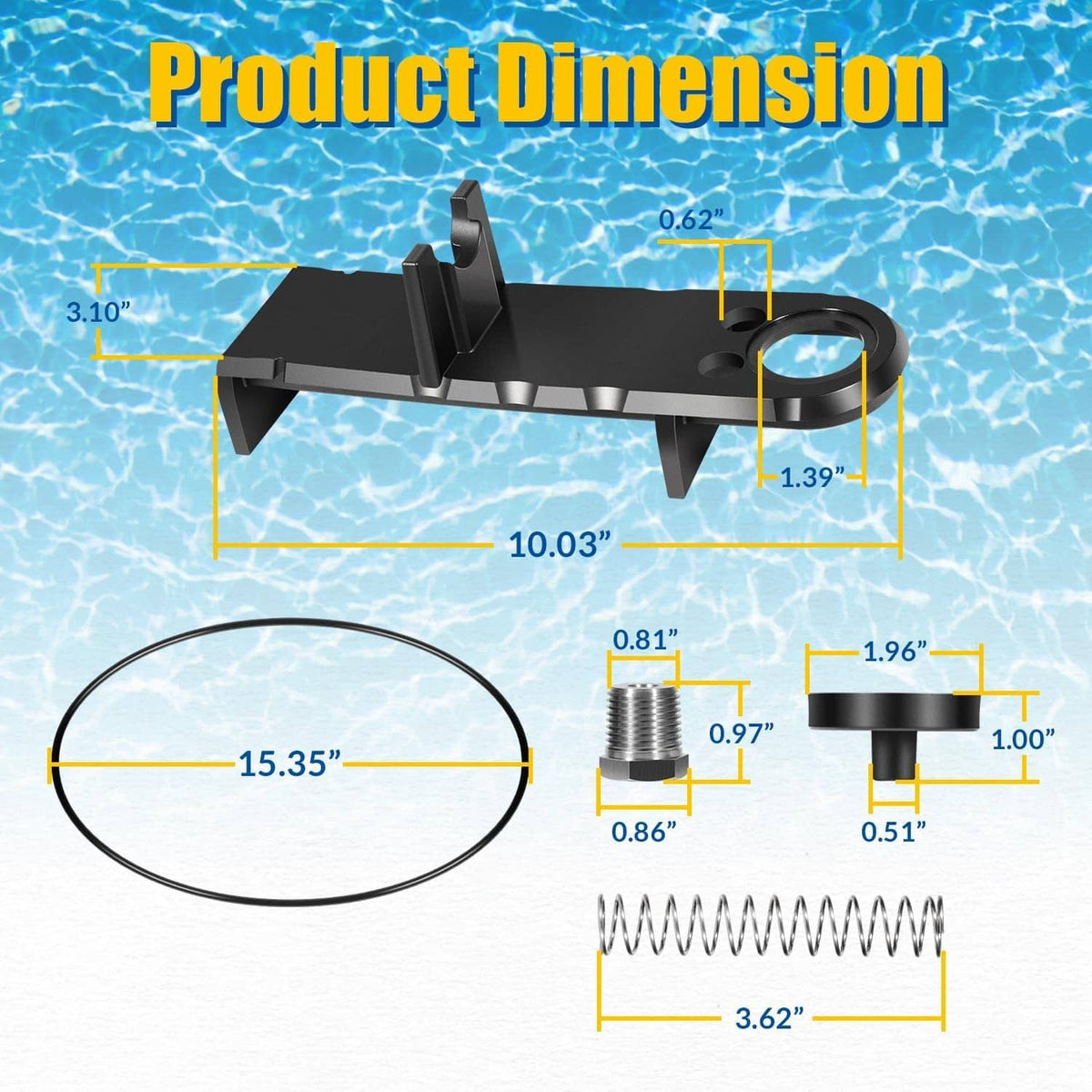 Solidspare HAXBPK1932 by-Pass Valve Kit for Hayward H2001 H1501 H2501, Made After 10/28/20