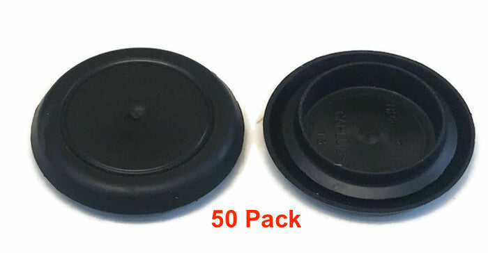 50 Black Rubber 1-1/4" Inch FLUSH MOUNT HOLE PLUG - Sheet Metal Auto Body Panel