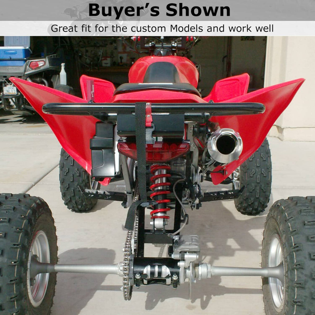 Solidspare 15.5"(395mm) Rear Air Shock Absorber Stage 3 Adjustable for Yamaha YFZ450 10-13