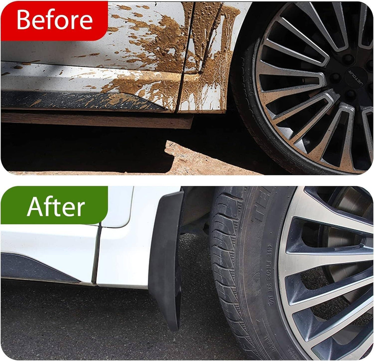 Solidspare 4x Mud Flaps Splash Guards Mudguards For 2005-2022 Nissan Frontier Pickup 4-door