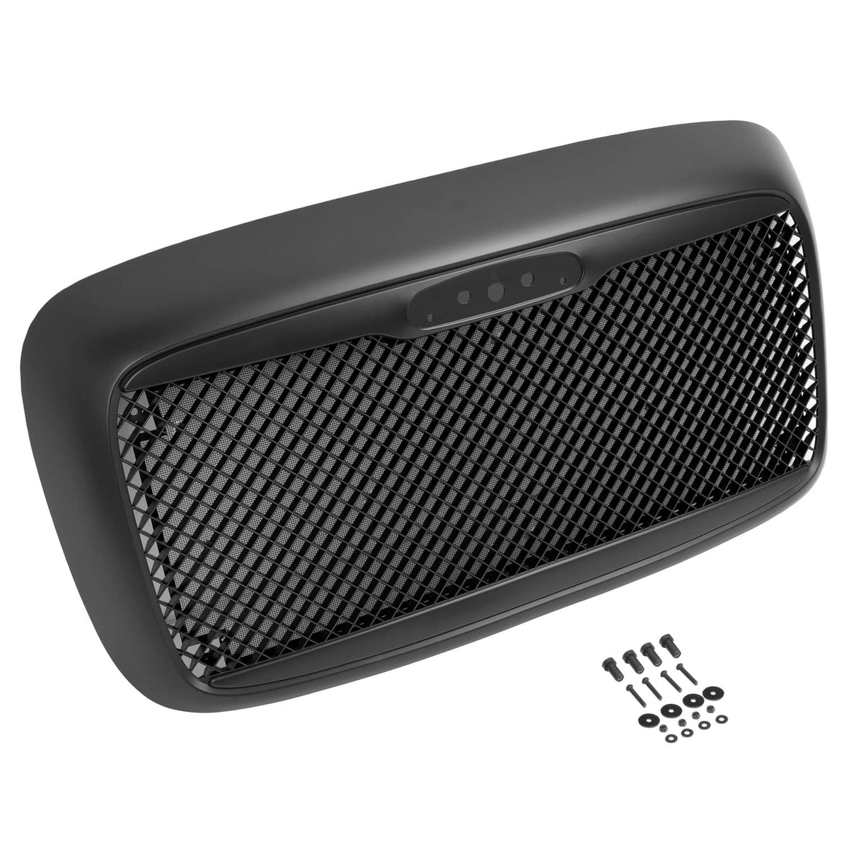 Solid Spare For Freightliner Columbia 00-12 Black Front Bumper Upper Grille Mesh Style Grill