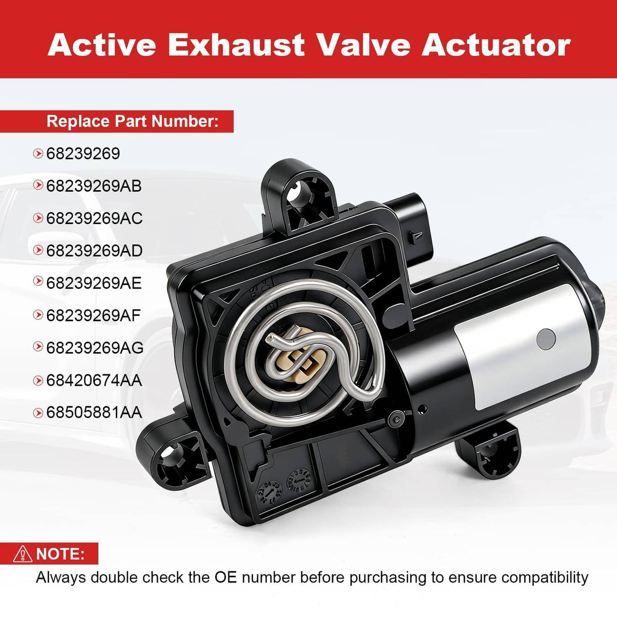 Solidspare Active Exhaust Valve Actuator Fit 2015-2022 Dodge Charger 5.7L 68505881AA