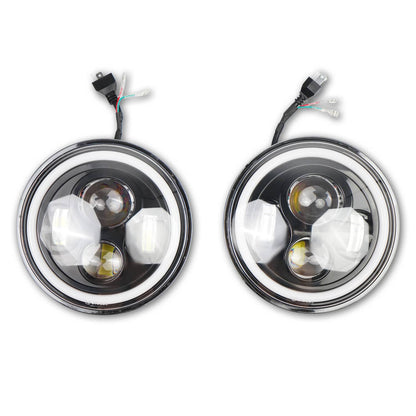 Solidspare 7" LED Headlights Fog Lights Turn Tail Lamp Combo For 07-18 Jeep Wrangler JK