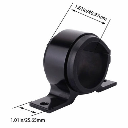 Solidspare 50mm Single Clamp Cradle Fuel Pump Bracket Fuel Filter Mounting Black US STOCK