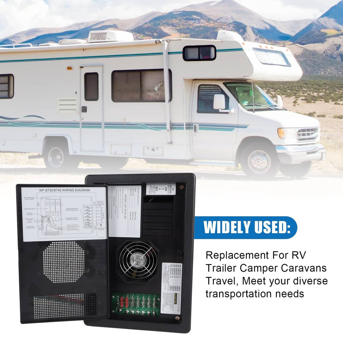 Solidspare for rv,Camper,caravans WF-8735-AD 30 amp rv power Converter Battery Chargers