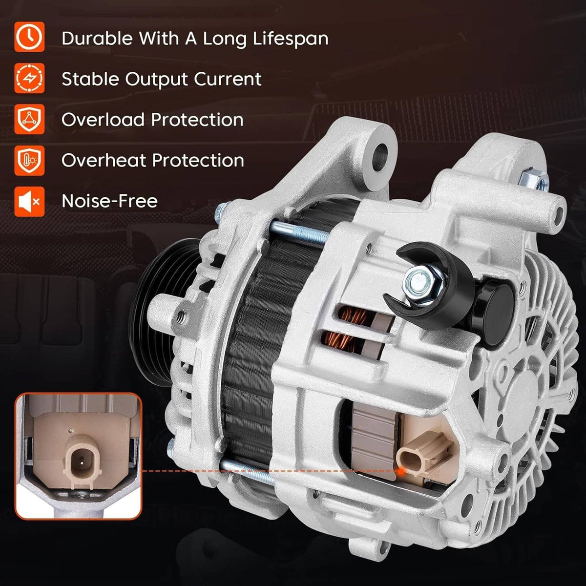 Solidspare Alternator For 2013 2014 2015 2016 2017 Honda Accord L4 2.4L #311005A2A02