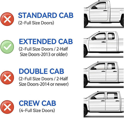 Solidspare Window Visors Rain Sun Guard for 99-06 Chevy Silverado GMC Sierra Extended Cab